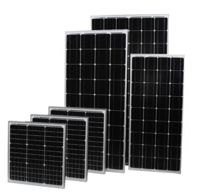 China 18V 24V 36V 48V Aluminum Glass Solar Panel 100w Rigid Solar Panel High Performance for sale