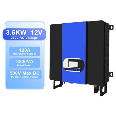 China Hybrid Off Grid 3.5 Kva MPPT Solar Inverter 24v 220v Pure Sine Wave 3.5kw for sale