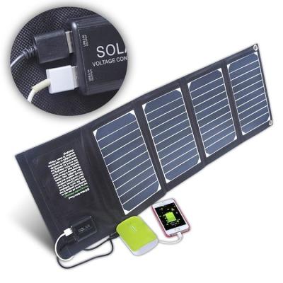 China Dual USB Charger 20W Foldable Solar Panel Bag Fold Away Solar Panels Lightweight for sale