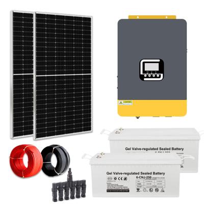 China 2kw Home On Off Grid Solar Energy System 120V/220V/230V/240V Adjustable Voltage for sale