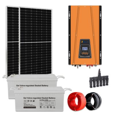 China Zuhause 2KW Solarpanelsystem Vollständiges Off-Grid-Solar-Kit mit 48VDC-Batterie zu verkaufen