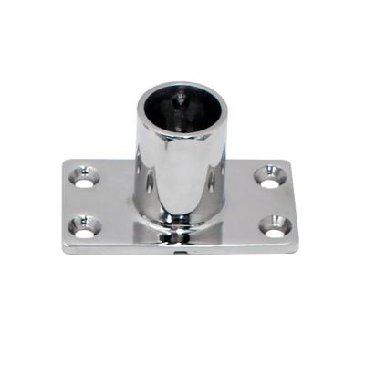 China Boat Hardware Fitting Boat Handrail Fitting Marine 316 Stainless Steel Rectangular Bottom Used By Tent for sale