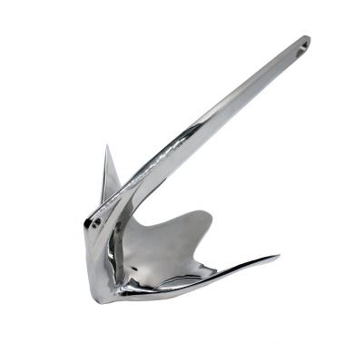 China High Tensile Cast Iron Anchor Mirror Polished Marine Boat Anchor 316 Stainless Steel Claw Anchor Yacht Anchor for sale