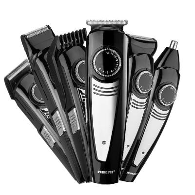 China Hotel NIKAI NK2626 5 in 1 Cordless Men Hair Razor Trimmer Trimmer for Men's Beard Grooming Set for sale