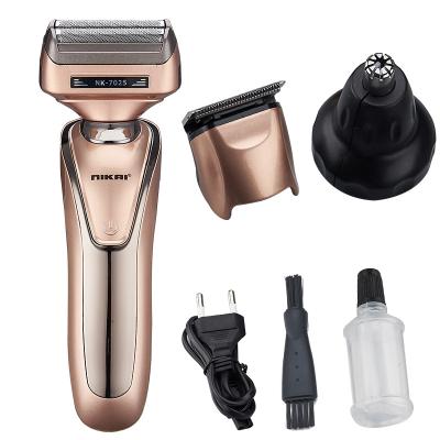 China 3 Blade Low Moq Wholesale 3 In 1 Steel Nose Haircut Men Tirmmer Electric Razors Men Razors For Barber for sale