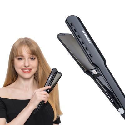 China Hotel Wide Hair Straightener Flat Iron For Hair Instantly Heats Up Double Tension Hair Straightening Irons for sale