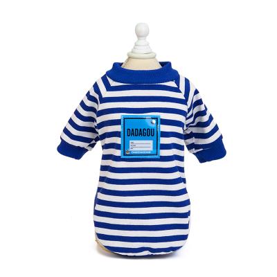 China Viable Cat Clothes Pet Shop Supplier Dog T-shirts Hoodie Simple Striped Spring Summer Style For Cat Pet Clothes for sale