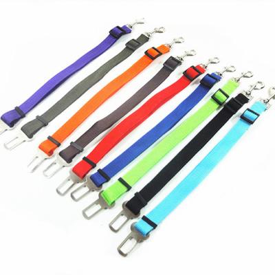 China Wholesale Nylon DETACHED Dog Car Seat Belt Pet Supplier Harness Lead Adjustable Safety Pet Car Seat Belt Clips 48-74cm for sale