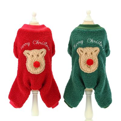 China Festival Wear Autumn Winter 4 Legs Dog Costumes Polyester Small Stocked Medium Dog Clothes Cute Pet Accessories Pet Christmas Clothes for sale