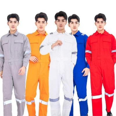 China Anti-Static Flame Retardant Cotton Overall Construction Coverall Flame Retardant Lightweight Workwear for sale