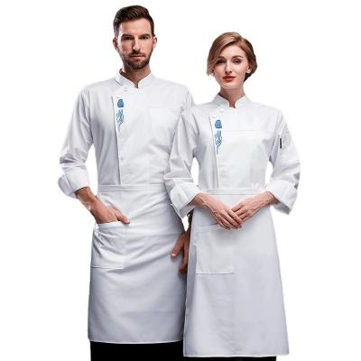 China restaurant & Bar White Color Cotton Hotel/Restaurant Chef Uniform Twill Fabric Coat Poly/Chef Jacket for sale