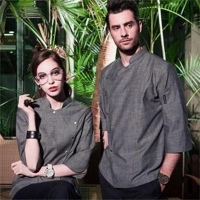 China restaurant & Bar Poly Wholesale Customization Cotton Hotel/Restaurant Chef Uniform Twill Fabric Coat/Chef Jacket for sale