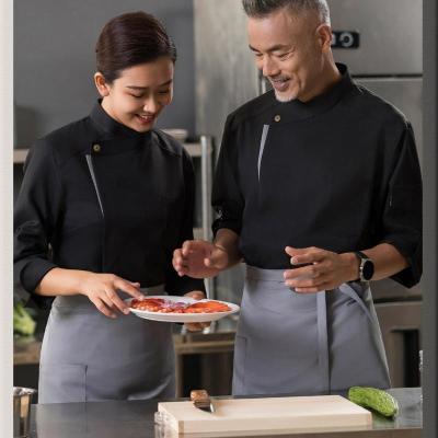 China restaurant & Bar Fashion And Long Sleeve Executive Chef Clothing Chef Coat Chef Jacket Unisex Durable Customization for sale