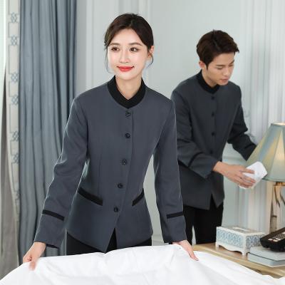 China Hotel factory wholesale cotton customized clothing for hotel restaurant attendants and cleaning staff for sale