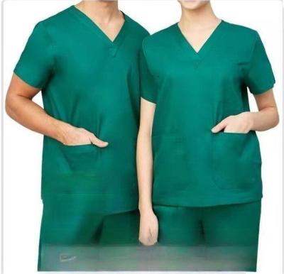 China Hospital Fashional Nursing Scrubs Washable Stretch Fashionable Nurse Uniforms Cotton Scrubs For Women And Men Scrub Sets For Hospital for sale