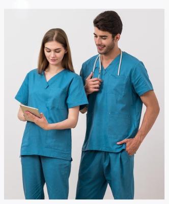 China Hospital Polyester Rayon Spandex Scrubs Uniforms Sets Medical Nurse Uniform Hospital Designs Fashionable New Style for sale