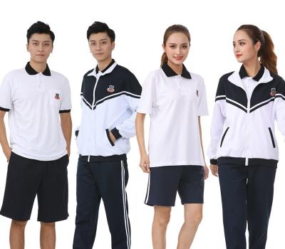 China Newest Hot Sale Spring and Autumn Summer Middle and Primary School Cotton Sports Unisex School Uniform for sale