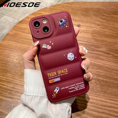 China Fashion Waterproof Down Jacket Phone Case For iPhone 11 Pro Max Coque iPhone 13 12 Pro XS X Max XR 7 8 Plus Cute Astronaut Painted Cover for sale