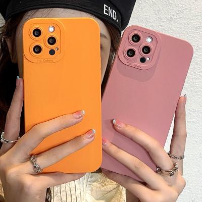 China Luxury Waterproof Matte Soft Iphone Phone Case For 11 12 13 Pro XS Max X XR 7 8 Plus Se Candy Shockproof Bumper Back Cover 2020 for sale