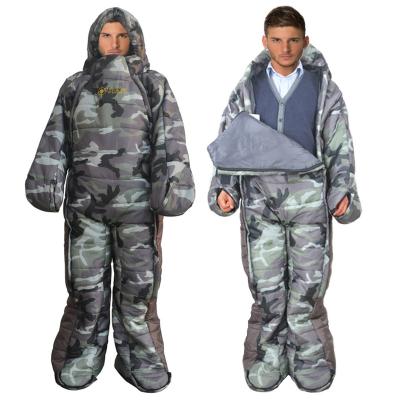 China Lightweight Portable Humanoid Clothes Custom Winter Mom Army Waterproof Sleeping Bag for sale