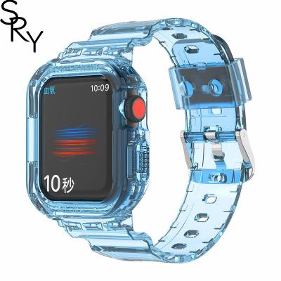 China Water Resistant New Arrival Summer Products TPU Replacement Watch Strap 41mm 45mm Smart Watch Bands for Apple Watch Series 7 for sale