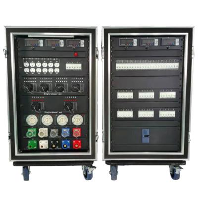 China 16U Pro Audio Vibration Damper Amp Rack Case 3 Phase Distribution Box SX-46CP for sale