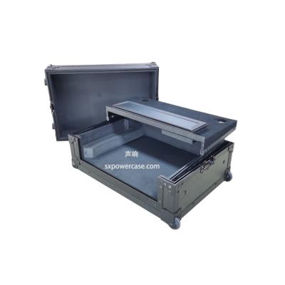 China CDJ DJM DJ Turntable Mixer Flight Type Stock Case with Slide Ladtop Tray for sale