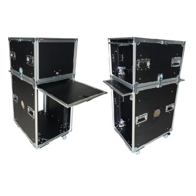 China 12U Concert Pack Quick Vibration Damper Stretches Aluminum Slide Cover Rack Road Case for sale