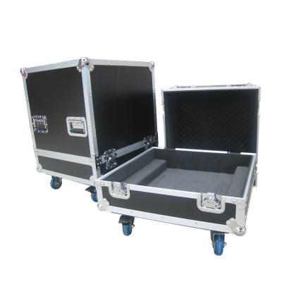 China Standard Type Concert Subwoofers Racing Stackable 2in1 Rolling Flight Case for sale