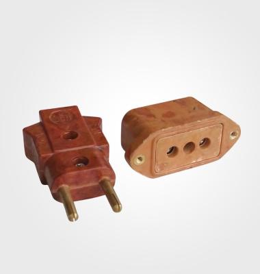 China High Current Round Bakelite Power But Safety 2 Way Male Female Power Plugs Sockets for sale