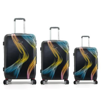 China Daily Goods / Business New Design 360 Degree Wheel Luggage Sets Large Quality 100% ABS PC Luggage Trolley Bags Set 3 Pcs 2021 for sale