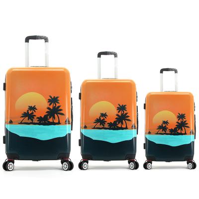 China Full Automatic PC Carry On Suitcase Trolley Luggage Daily / Business Hardware Lock Fingerprint TSA Suitcase for sale