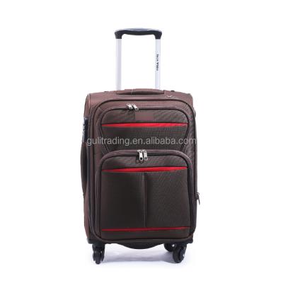 China Nylon polyester soft trolley luggage suitcase, softside luggage, hot sale trolley case from China factory/ODM for sale