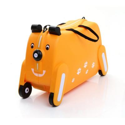 China PP Kids Suitcase Kids Trolley Ride On Wheeled Luggage Case Suitcase Boy Travel Spinner Suitcase For Kids for sale