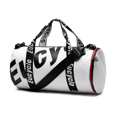 China Custom Style Extra Large Size Round Tarp Waterproof Gym Bag With Shoes Compartment for sale