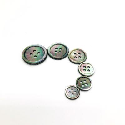 China Factory Price Natural Pearl Washable High Quality River Shells Buttons Gray Shells Shirt Clothing Buttons for sale