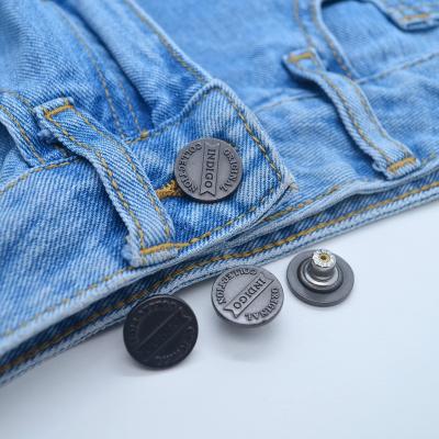 China Washable high quality custom made buttons and size and color denim buttons metal alloy jeans rivets for jeans for sale