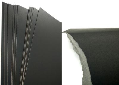 China Good folding strength thick cardboard sheets paper single side black chip board for sale