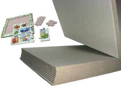 Chine carton gris de dos du gris 2100gsm de 3.32mm pour le puzzle fait par le papier de rebut à vendre