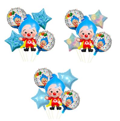 China Aluminum Plim Foil Balloon Plim Clown Balloon Baby Shower Inflatable Birthday Party Decorations Kids Toys for sale