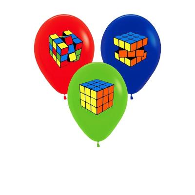 China Custom Latex Balloon Rubik's Cube Latex Printing Latex Balloon Custom Latex Balloon for sale