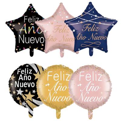 China Foil Feliz Ano Nuevo Balloon Spanish Happy New Year Foil Balloon New Year Party Decoration for sale