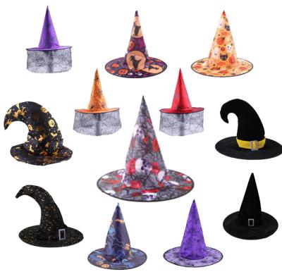 China Alloy Halloween Hats Witch Hat Halloween Costume Cosplay Halloween Hats For Adults for sale