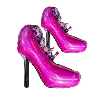 China New Valentines Day Decoration Balloon High Heel Shoes Foil Balloon for Bachelorette Party Bridal Shower Women's Party Decor for sale