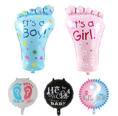 China Gift Toy Gender Reveal Balloon Boy or Girl 18 Round Foil Balloon 18inch Baby Shower Foil Balloon Birthday Gender Reveal Party Decoration for sale