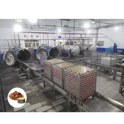 China Capping Labeling Packaging Filling Turnkey Project Canned Chicken Luncheon Meat Canned Production Line for sale