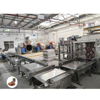 China Full Set Corned Beef Production Machine Filling Capping Labeling Packaging Boxes Processing Canning Line for sale