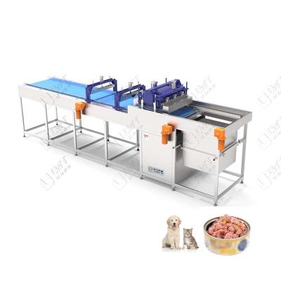 China High Efficiency Dog Food Making Machine Tin Can Canned Pet Cat Automatic Wet Food Canned Machine Production Line for sale