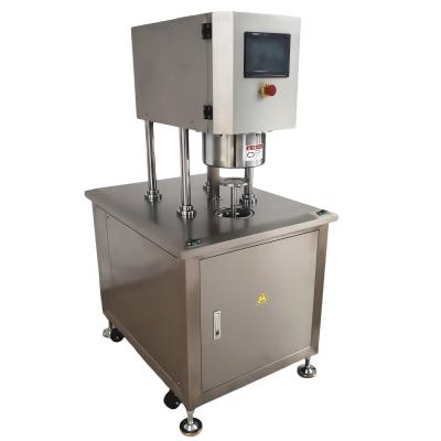 China Semi-auto Food Leadworld Vacuum Nitrogen Filling And Sealing Machine For Tuna Can Tin for sale