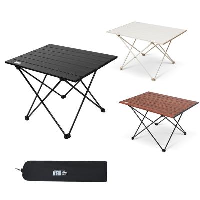 China Lightweight Outdoor Portable Camping Table Medium Folding Ultralight Side Table Aluminum Top with carry bag for Cooking Hiking Travel Picnic for sale